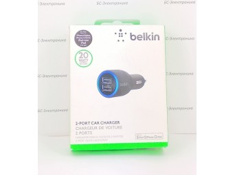Автомобильное зарядное устройство Belkin 2 USB 2,1A Black (F8J109BTBLK) 
